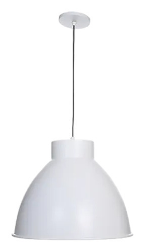 Pendente Industrial 40cm Luminária Lustre Alumínio Cor Branco x Cobre