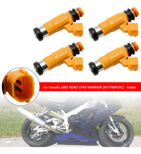 Pyz 4 Inyectores De Combustible Para Yamaha Fjr1300 Road