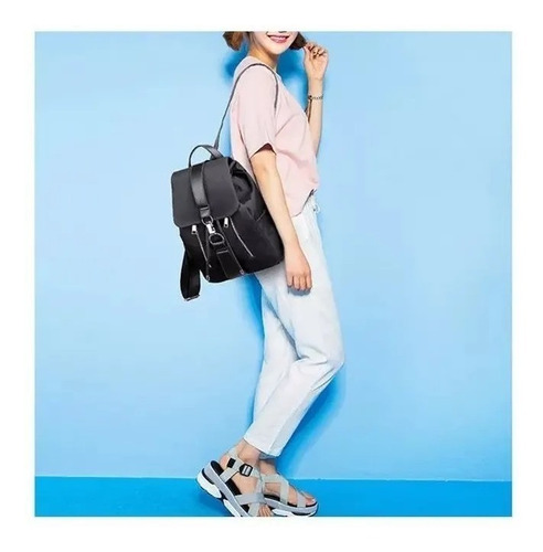 Imagen 7 de 9 de Mochila Mujer Impermeable Bolso Dama Eco Cuero Cod 3912