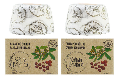 Sentida Botánica Kit X2 Shampoo Solido Equilibrado Vegano