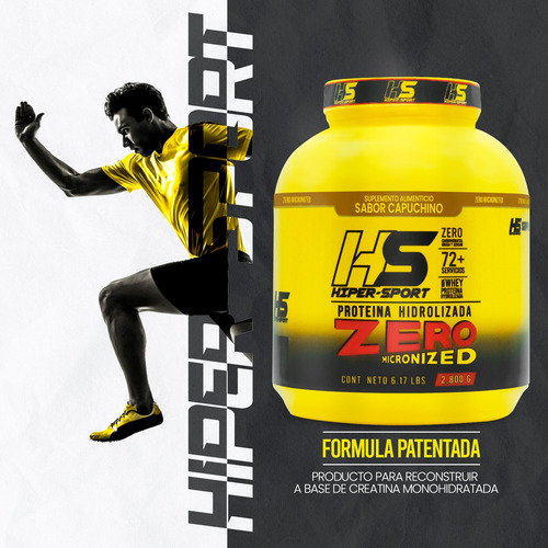 Proteína Whey Hidrolizada Zero 2.8 Kg Hs Sabores Hiper Sport Capuchino