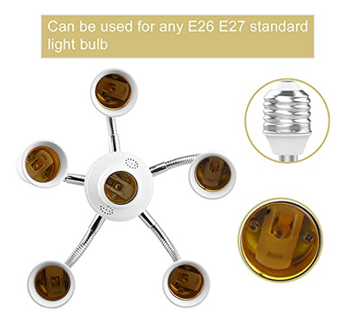 Adaptador De Enchufe Divisor 6 En 1, Divisor De Enchufe De L