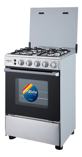 Cocina A Gas 4 Hornallas Enxuta Cenx9604i Inox Grill Superio Color Gris