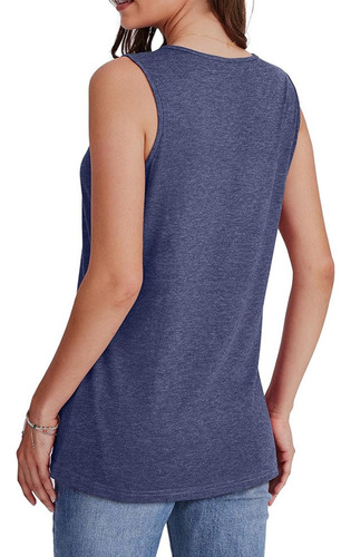 Camiseta Sin Mangas Casual Tank Top De Mujer Sin Mangas