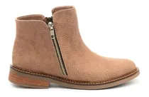 Comprar Bota De Cuero Caña Con Cierres Forradas Taco 3 Cm Suela Goma