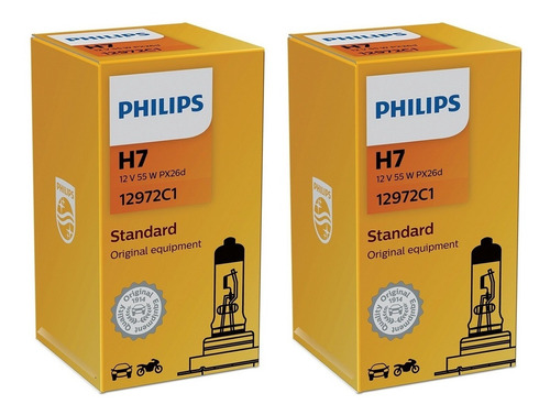 Kit 2 Lampara Philips H7 12v 55w Halogena