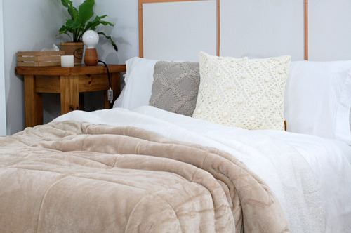 Acolchado Con Corderito King Size La Bastilla Luxury