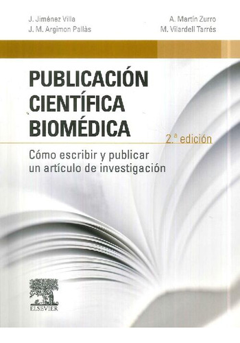 Libro Publicación Científica Biomédica De Josep Ma. Argimon