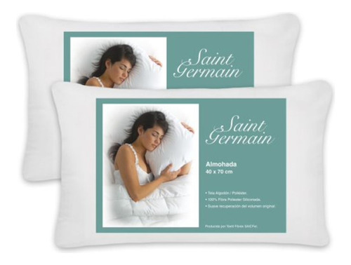 Pack X2 Almohada 40x 70 Campomar Linea Saint Germain 