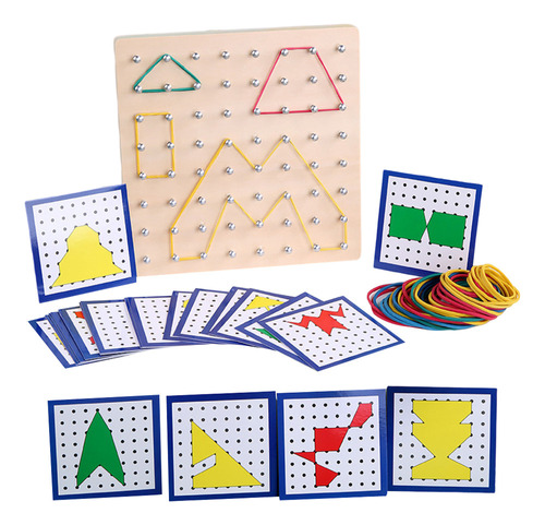 Juego De Madera Geoboard De Desarrollo Temprano Matrix, 8 X