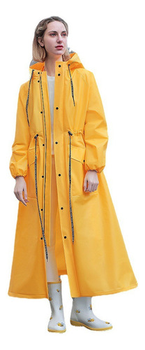 Capa Impermeable Mujer Moda Lluvia Tipo Gabardina Largo