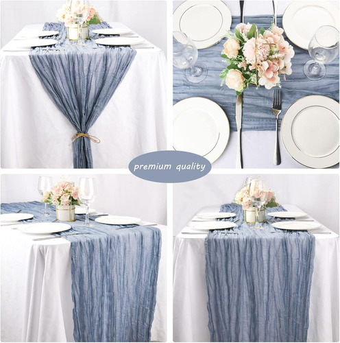 12pz Camino De Mesa Boho Gasa Estilo Rústico Decoración Boda
