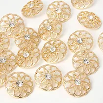 Comprar 24 Botones De Manualidades Coser Ropa, Botones De Metal...