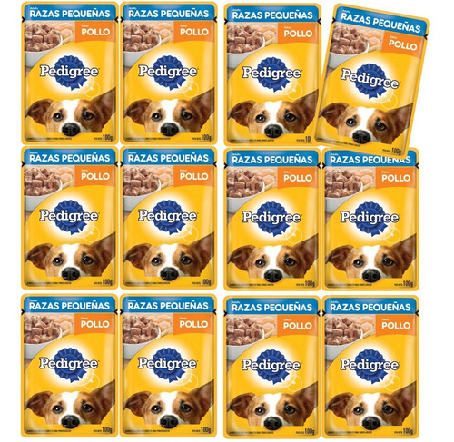 Pouch Pedigree Adulto Raza Peq Pollo 100 Grs X 12 Unidades