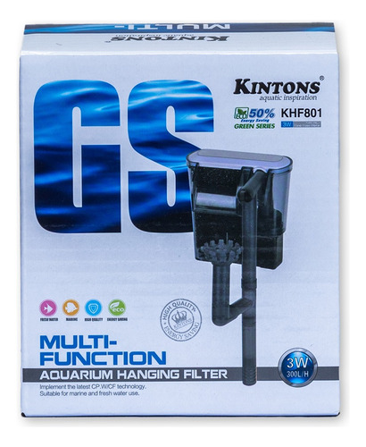 Kinston Filtro Externo Khf-801 300l/h Aqua Até 60litros 110v