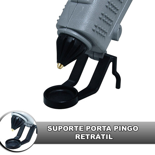 Pistola Cola Quente Profissional 280w Bivolt Chave +2 bastão de cola