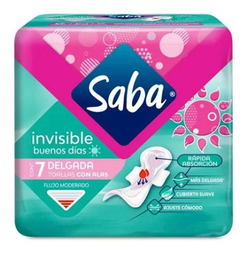 Toallas Femeninas Saba Invisible Buenos Dias Delgadas / Alas