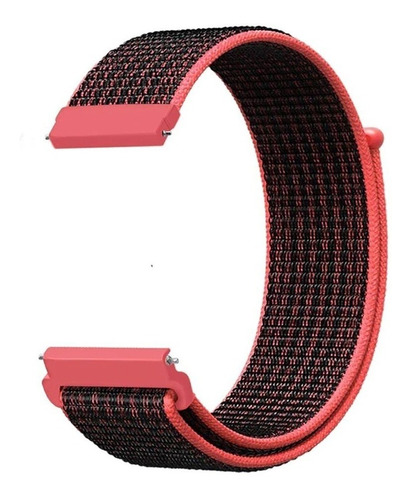 Pulseira Nylon Loop Encaixe Universal 22mm Todas As Cores Cor Pink Volt Largura 22 Mm