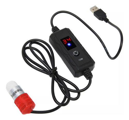 Calentador Mini Pecera Betta, Ajustable, Pequeño, 15 W