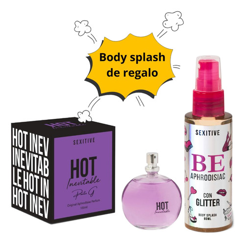 Perfume Sexitive Hot Inevitable + Body Splash De Regalo