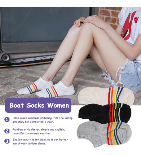3 Pares De Calcetines Náuticos Para Mujer, Calcetines De ALG