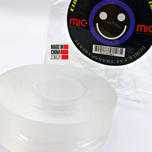 Imagen 6 de 8 de Cinta De Nano Gel Lavable Doble Faz Transparente 3 Metros