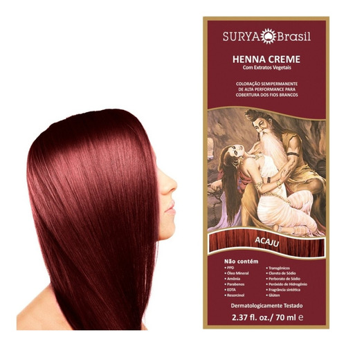 Henna Creme Natural Surya Brasil - Cobre Cabelos Brancos