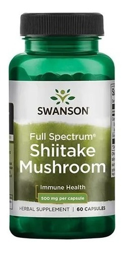 Shitake Mushroom Hongo Shitake 500mg X 60 Cap Envio Gratis