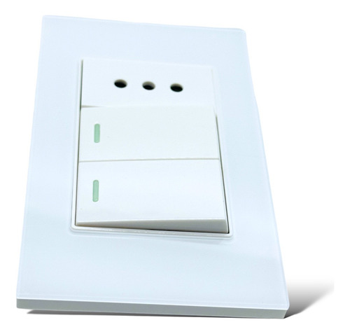 Interruptor Doble Con 1 Tomacorriente 16a Certificación Sec