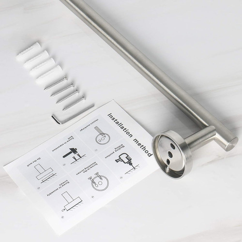Barra De Toalla De Acero Inoxidable, Montaje En Pared, 16''
