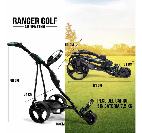 Imagen 6 de 10 de Carro Ranger Golf Electrico Litio + Vel. Crucero + Timer !