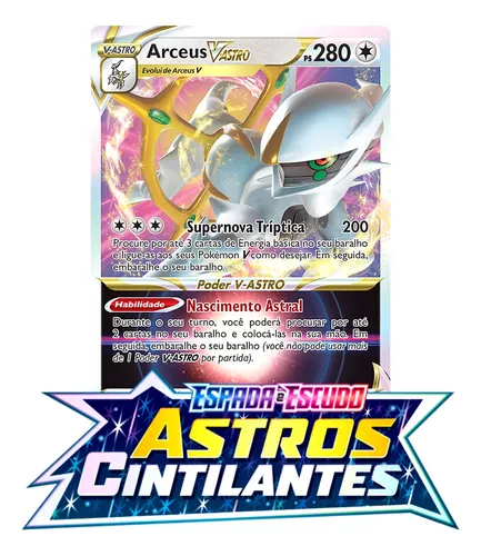 Lote Pokémon 50 Cartas + Aerodactyl V astro + Brinde em Promoção