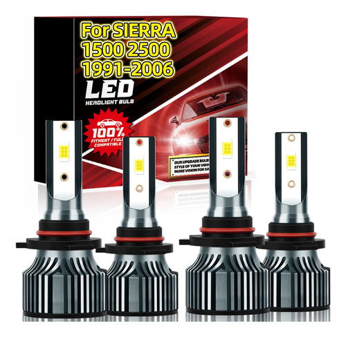 Kit De Bombillas Dobles Led Hi/lo Para Gmc Sierra 1500 2500