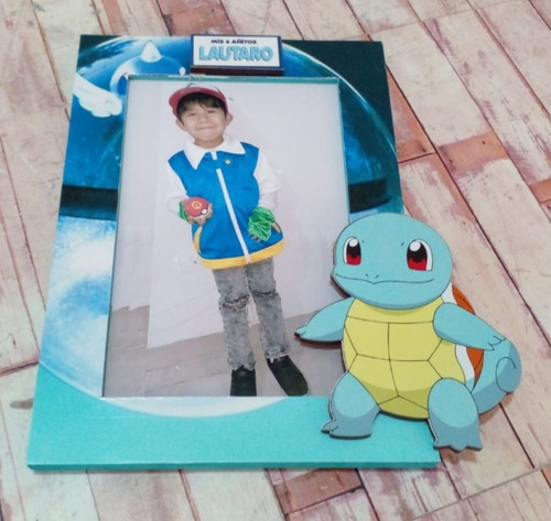 8 Centros Souvenirs Pokemon Picachu + 6 Portaretratos