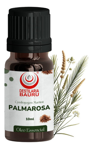 Óleo Essencial Palmarosa 10ml 100% Natural Para Aromaterapia