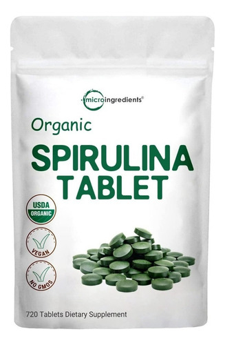 Espirulina Organica 3000mg Porcion 720 Tabletas