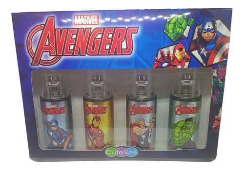 Set De Perfume Avenger Marvel 4pz  70ml Para Niño Gbc