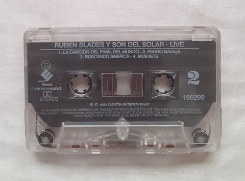 Ruben Blades Y Son Del Solar Live Cassette Original Oferta 