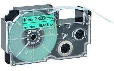 Xr-12gn 12mm Negro Sobre Verde Etiqueta Cintas Para Impresor