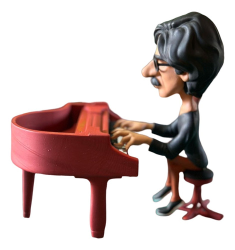 Figura Charly García Tocando Piano 10cm Alto