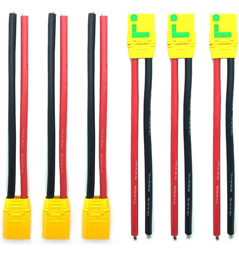 3 Pares De Cables Amass Xt90s Xt90 Xt90 Enchufe Xt 90 Conect