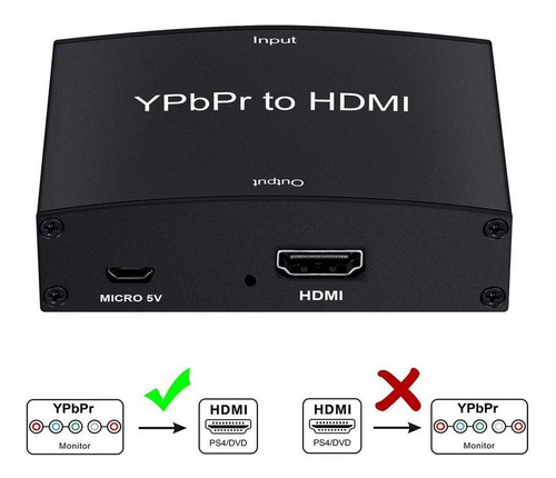 Adaptador De Componente A Hdmi, Ypbpr A Hdmi Newcare