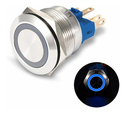 Mgi Speedware Billet Push Button Switch 22mm With Socket 3a 