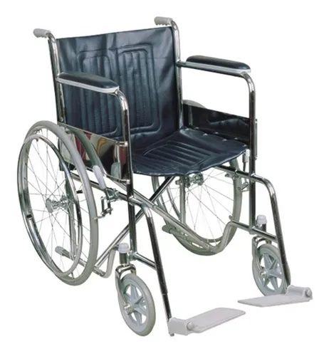comprar Silla Ruedas Cromada Apoya Brazos Pedanas Fijas S3010 Silfab