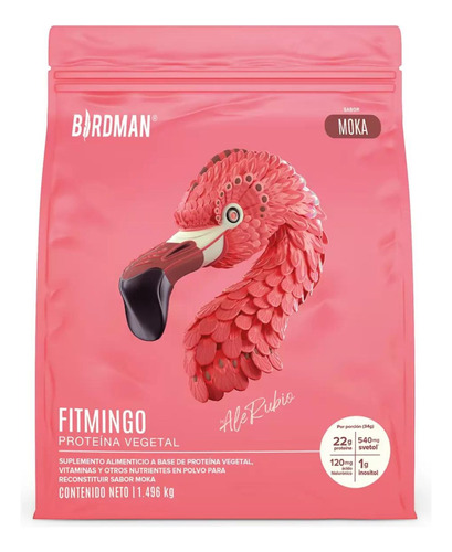 Proteína En Polvo Vegana Sabor Moka Fitmingo  Birdman 1.4 Kg