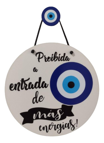 Placa Decorativa Mandala Mdf Olho Grego 20cm Com Pendurador