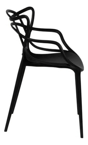 Kit 8 Cadeiras Allegra Sala Cozinha Jantar Design Masters Estrutura Da Cadeira Preto Assento Preto Desenho Do Tecido Liso
