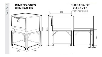 Horno Pizzero Sol Real 12m 608 Ge Inox - Aj Hogar