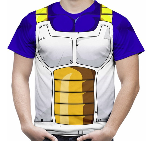 Camiseta Masculina Vegeta Dragon Ball Fantasia Estampa Total