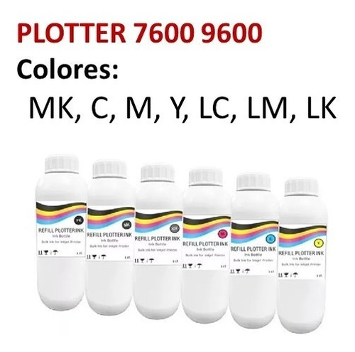 Kit 7 Tintas Compatible Epson K3 Surecolor Plotter 7600 9600